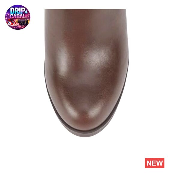 Tassel Zip Chunky Heel Bootie with Imitation Suede - Picture 6 of 6